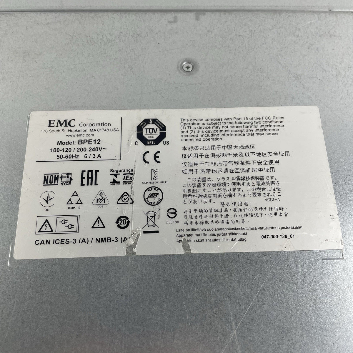 EMC BPE12 12-LFF 2U Unified Hybrid Array 2* 875W No Controller Just PSU2