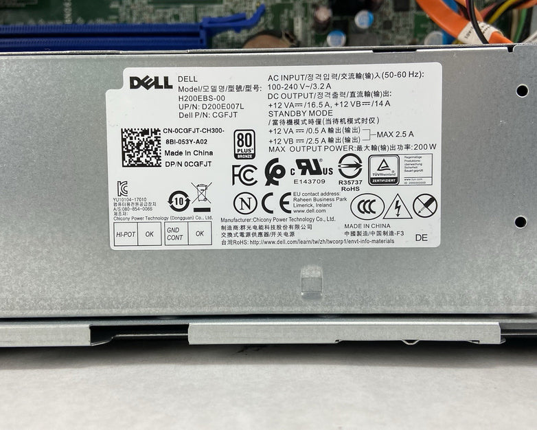 Dell Optiplex 3060 MT Intel Core i5-8500 3GHz 4GB RAM No HDD No OS