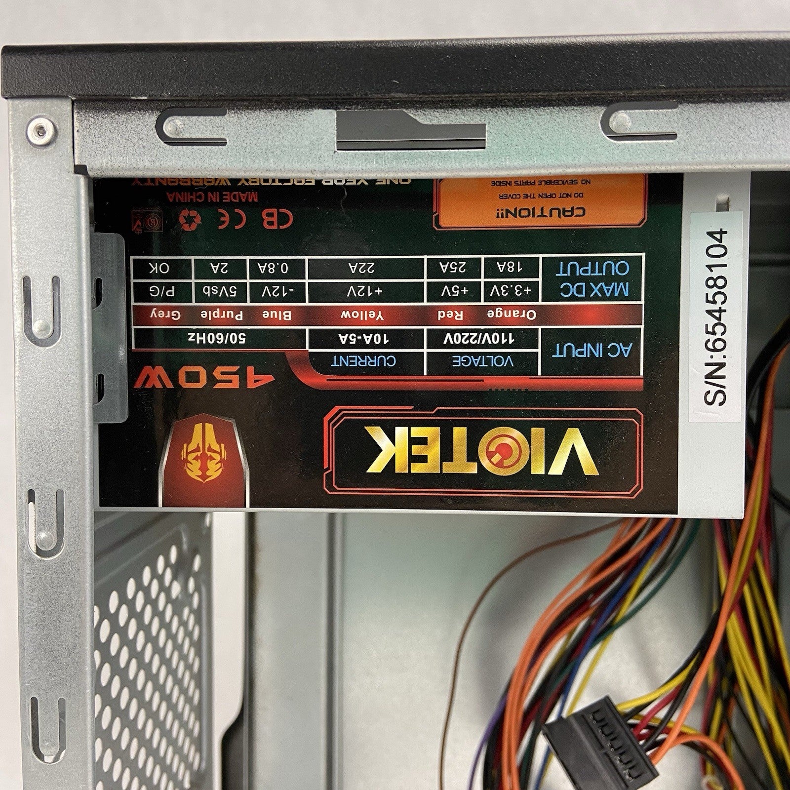 Diablotek Diamond CPA-0170 Mid Tower Computer Case VioTek 450W PSU7