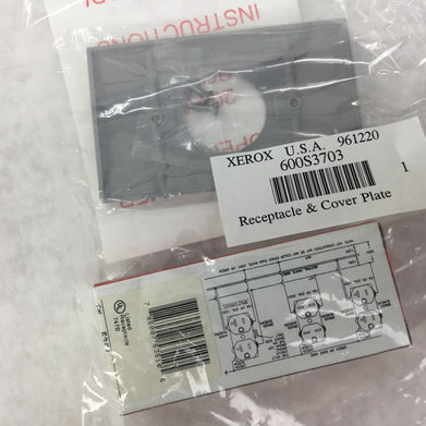 XEROX 600S3703 Receptacle & Cover Plate New