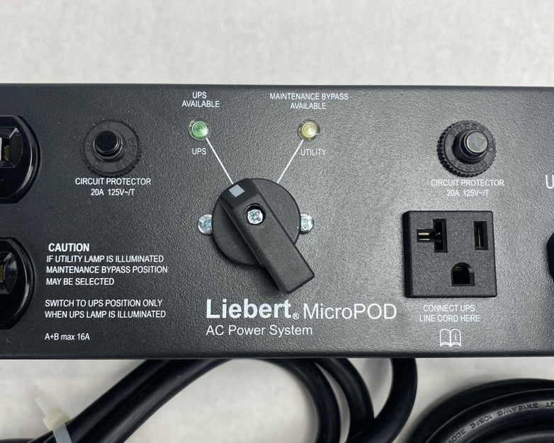 Vertiv MP2-120C Liebert MicroPOD AC Power System 120V 16A Right Angle NEMA 5-20P