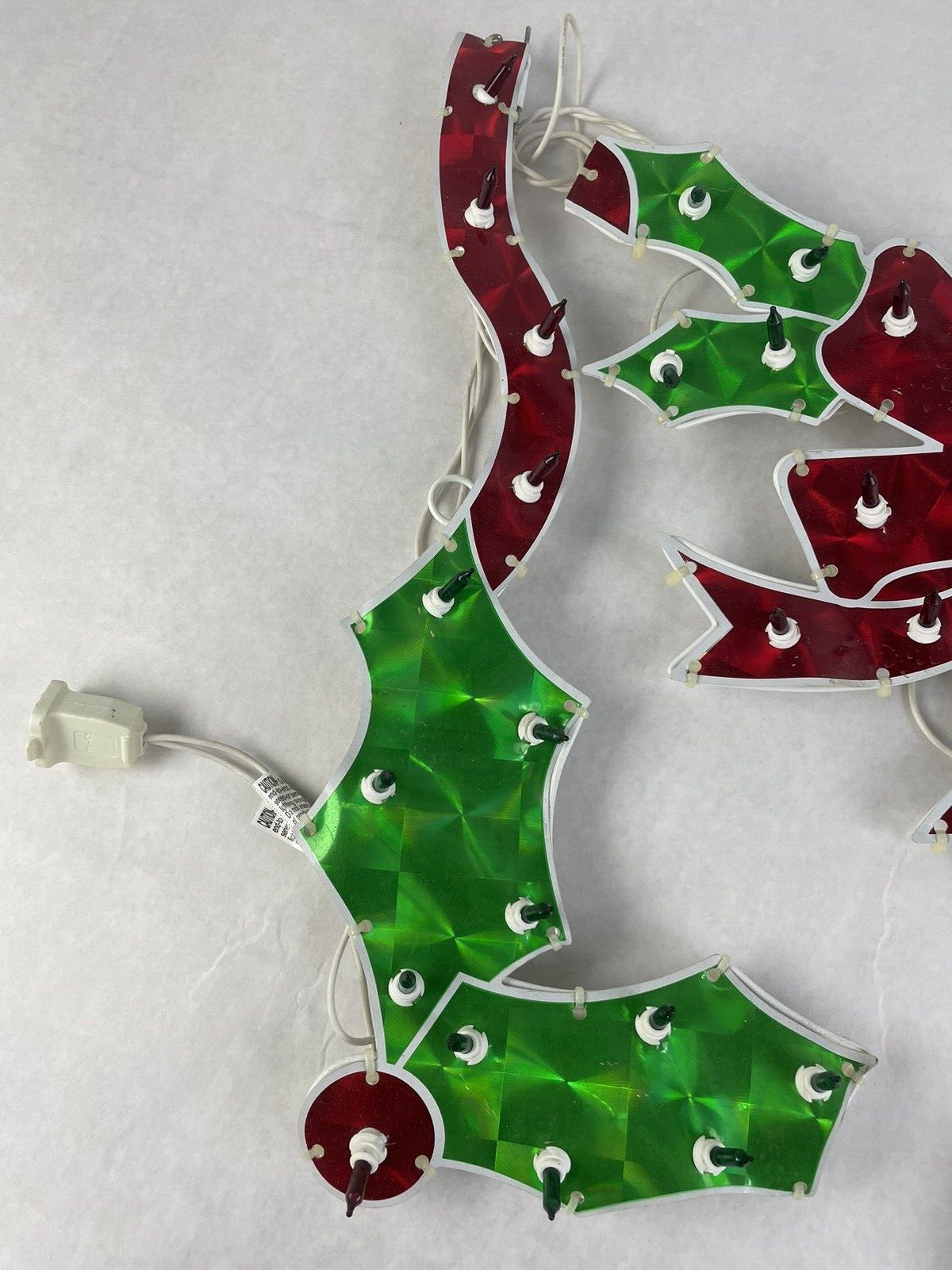 Celebrations 48" Holographic Holly With Bow Lighted Sign - Tested