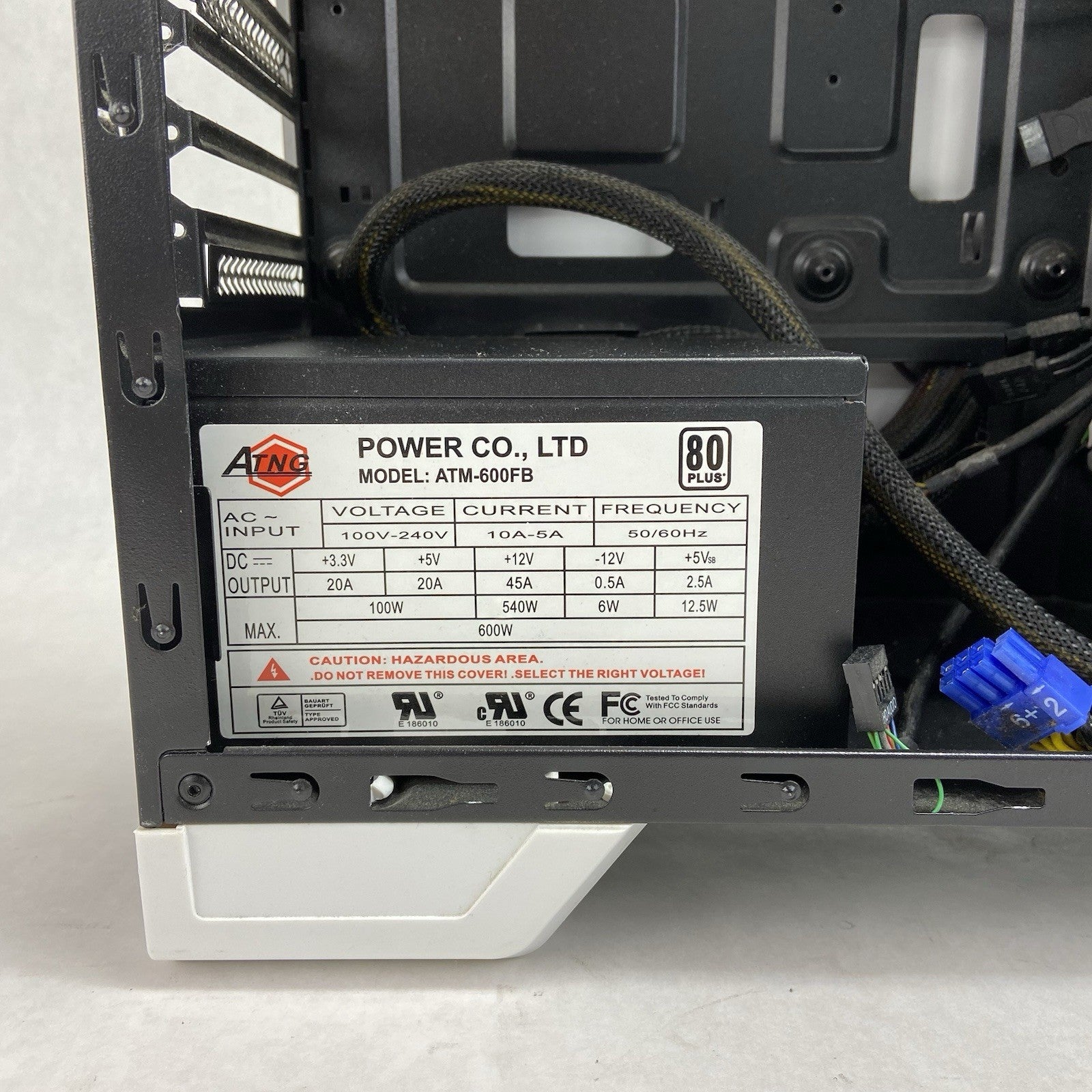 Cyber Power Mid Tower Gaming Computer Case ATNG ATM-600FB 600W ATX PSU 80 PLUS11