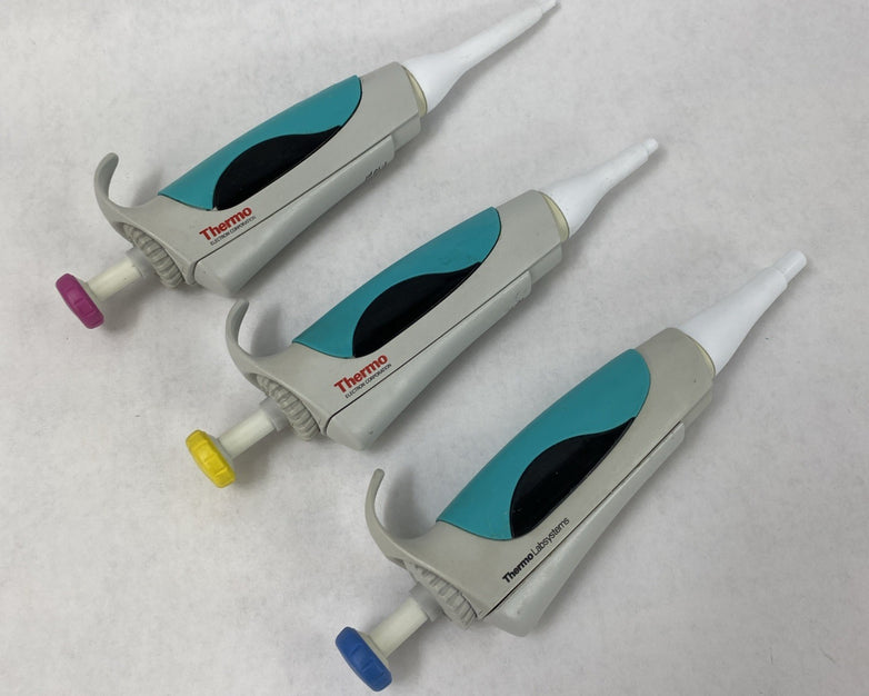 Thermo Scientific Finnpipette 1-10 10-100 100-1000µL Mixed Lot of 3