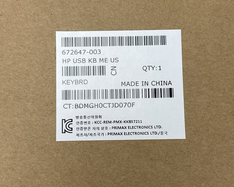 HP KB57211 Desktop USB Black 724720-001 672647-003 In Box Lot of 10
