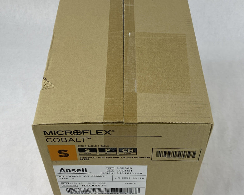 Ansell Cobalt N191 Powder Free Nitrile Examination Gloves Small - 1000 Count
