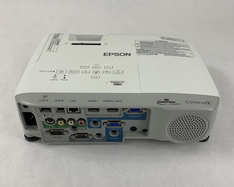 Epson PowerLite 98H H687A LCD Lamp Projector 1311 Lamp Hours - No Remote