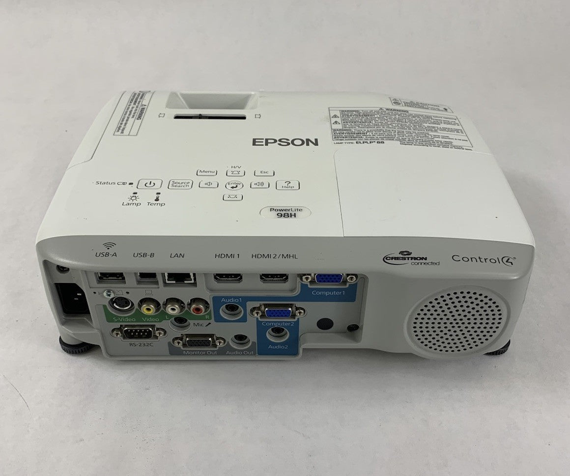 Epson PowerLite 98H H687A LCD Lamp Projector 1311 Lamp Hours - No Remote3