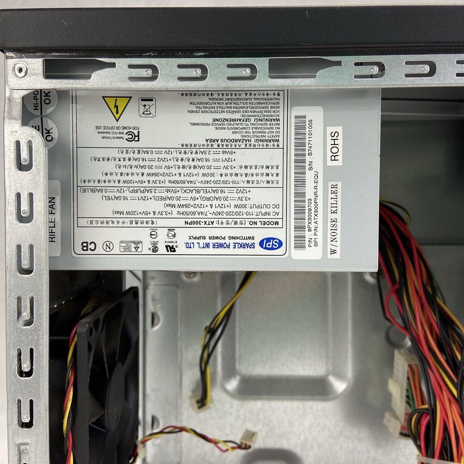 Nobilis MicroATX Computer Case SPI Sparkle ATX-300PN 300W PSU9