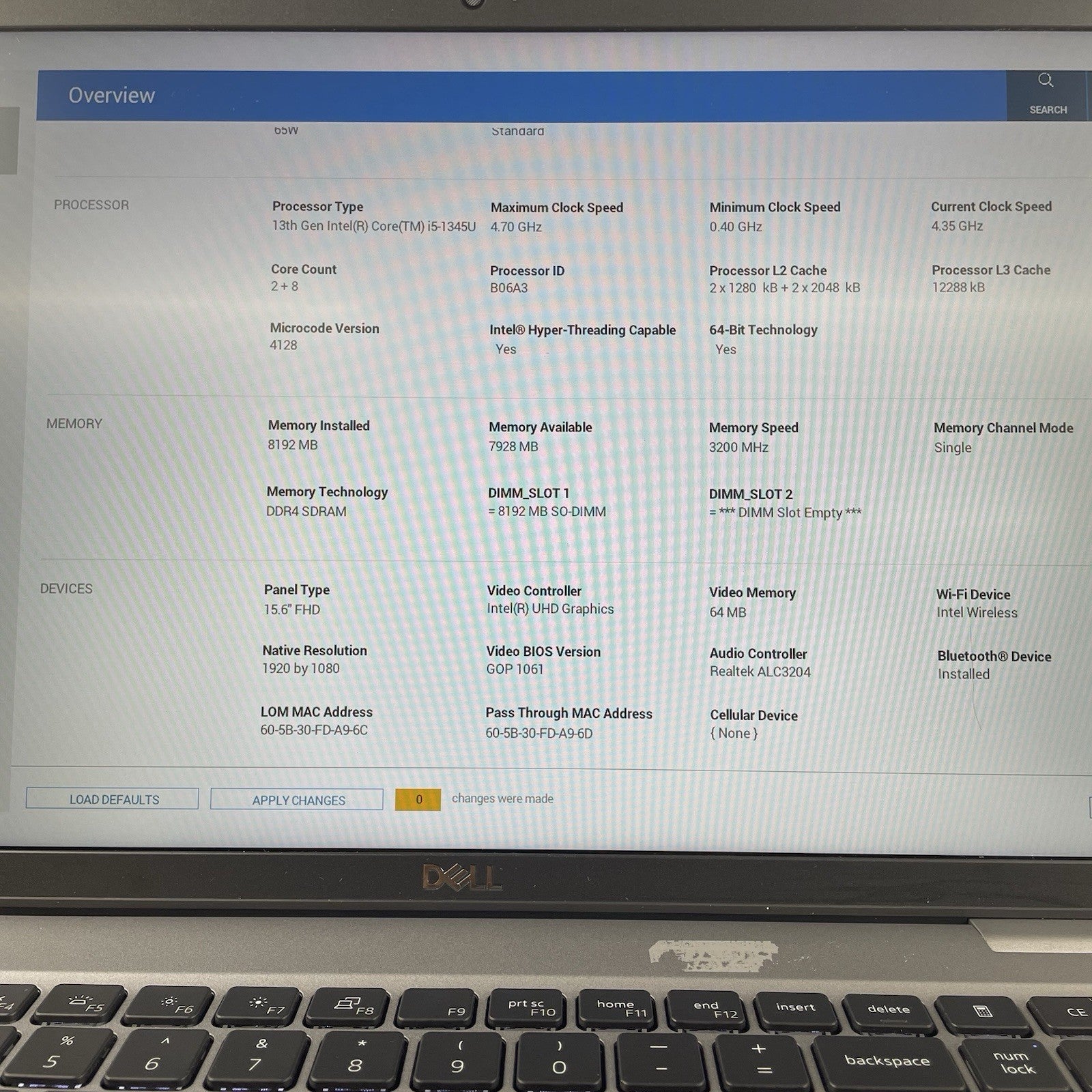 Dell Latitude 5540 15.6" i5-1345U 4.35 GHz 8 GB RAM No SSD/OS/AC - READ Residue2