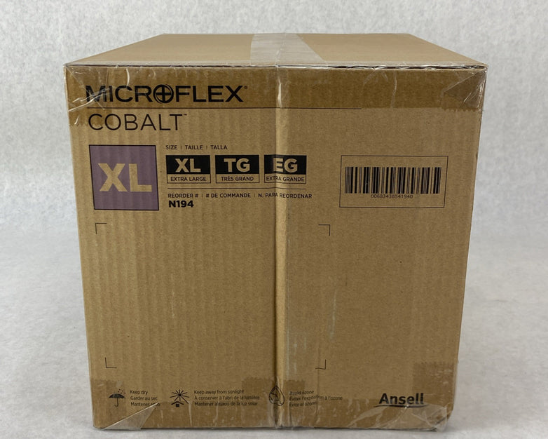 Ansell Cobalt N194 Powder Free Nitrile Examination Gloves Extra Large 1000 Count
