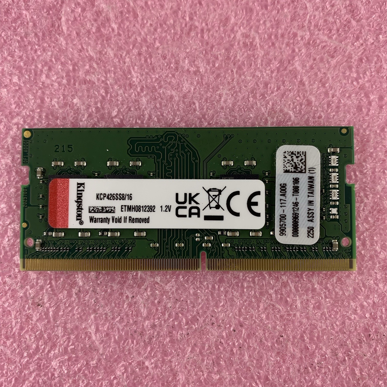 Kingston KCP426SS8/16 16 GB PC4-21300 DDR4-2666 SO-DIMM Laptop Memory RAM1