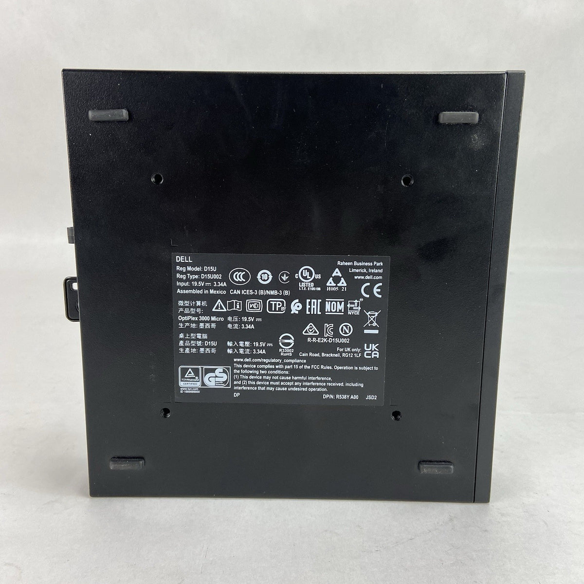 Dell Optiplex 3000 Micro Intel Core i5-12500T 4.4GHz 8GB RAM No AC/HDD/OS4