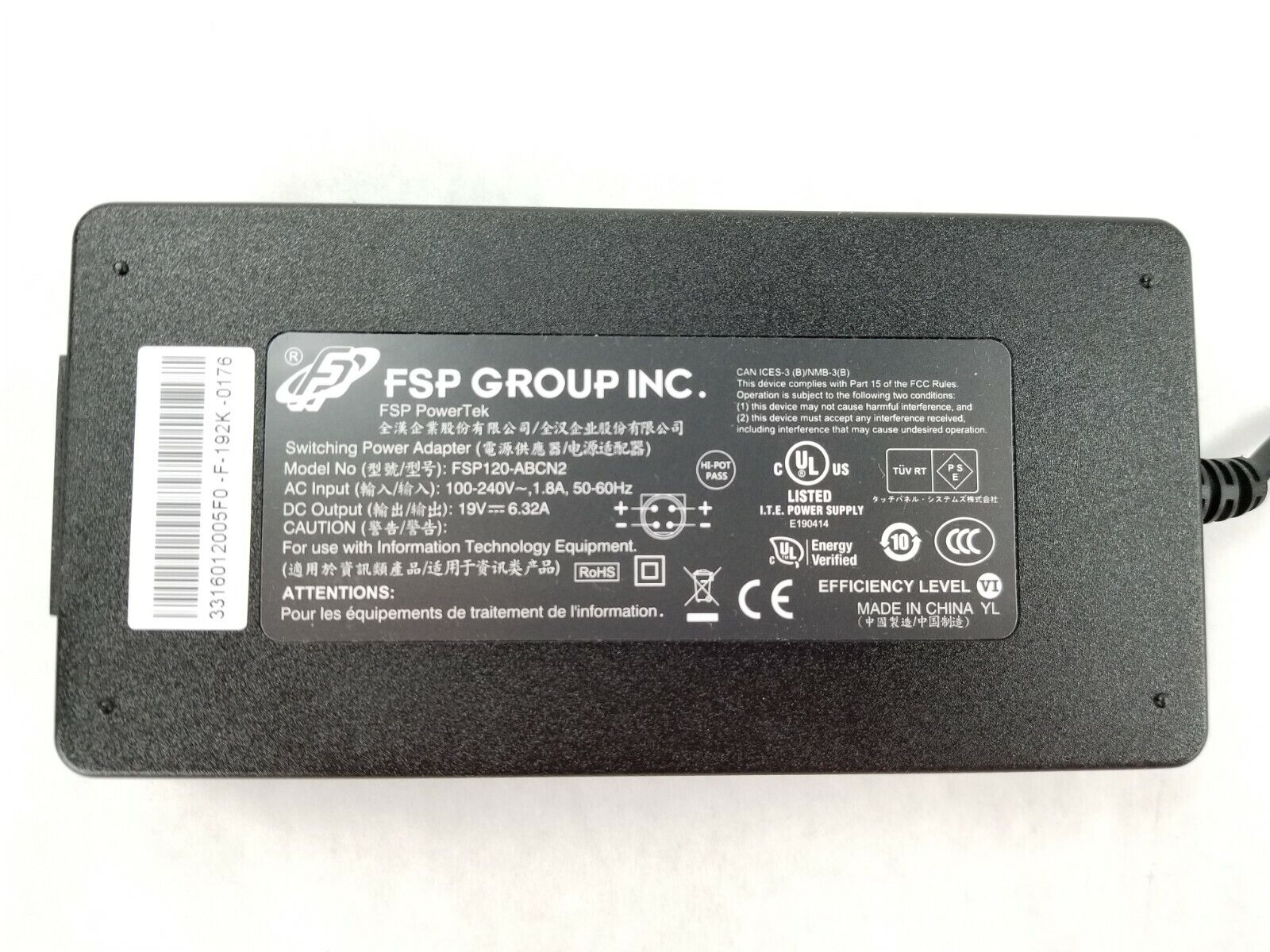 FSP Group Inc FSP120-ABCN2 19V 6.32A 120W Power Supply FSP Powertek