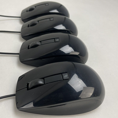 Dell M-UAV-DEL8 Black USB Optical Scroll Mouse with 6 Buttons J660D Lot of 4