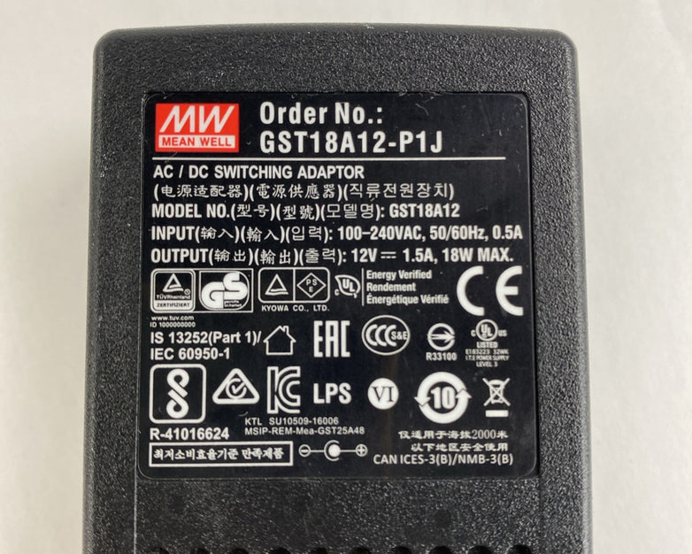 Mean Well GST18A12 AC/DC Switching Adapter No Power Cord Lot of 2