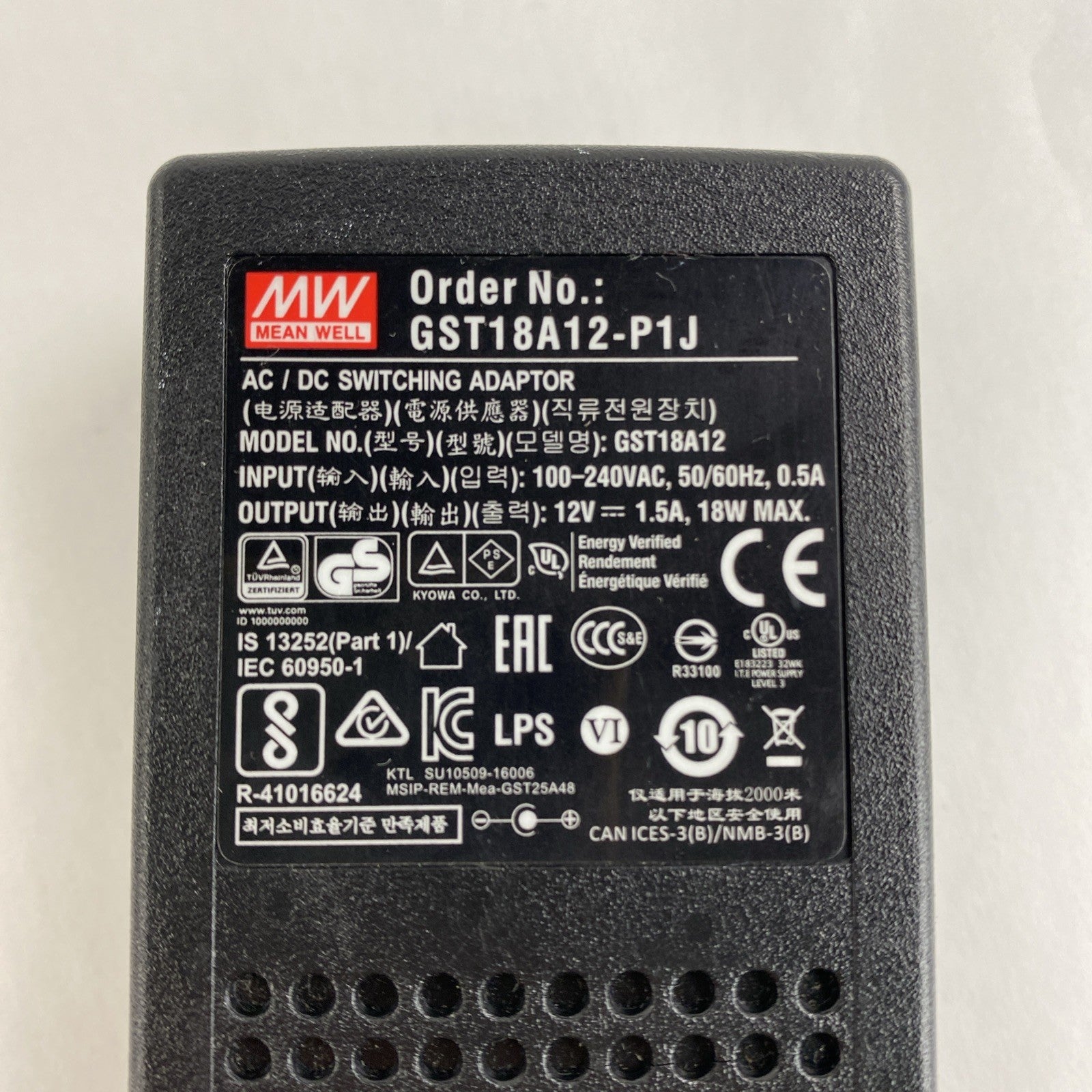 Mean Well GST18A12 AC/DC Switching Adapter No Power Cord Lot of 27