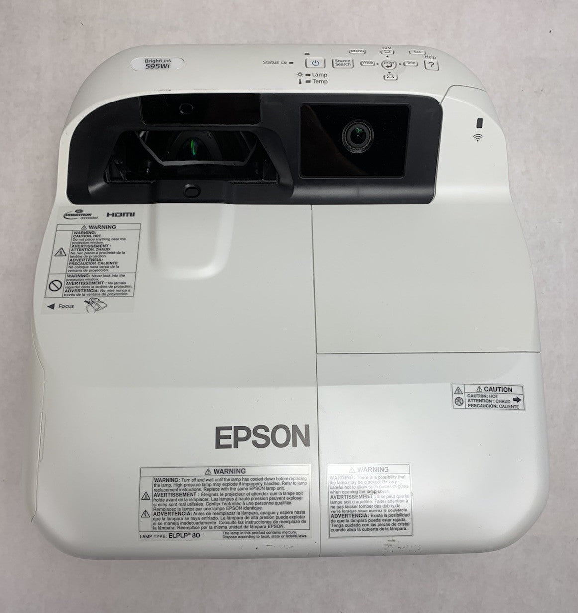 Epson BrightLink 595Wi H599A LCD Lamp Projector 551 Lamp Hours - No Remote5