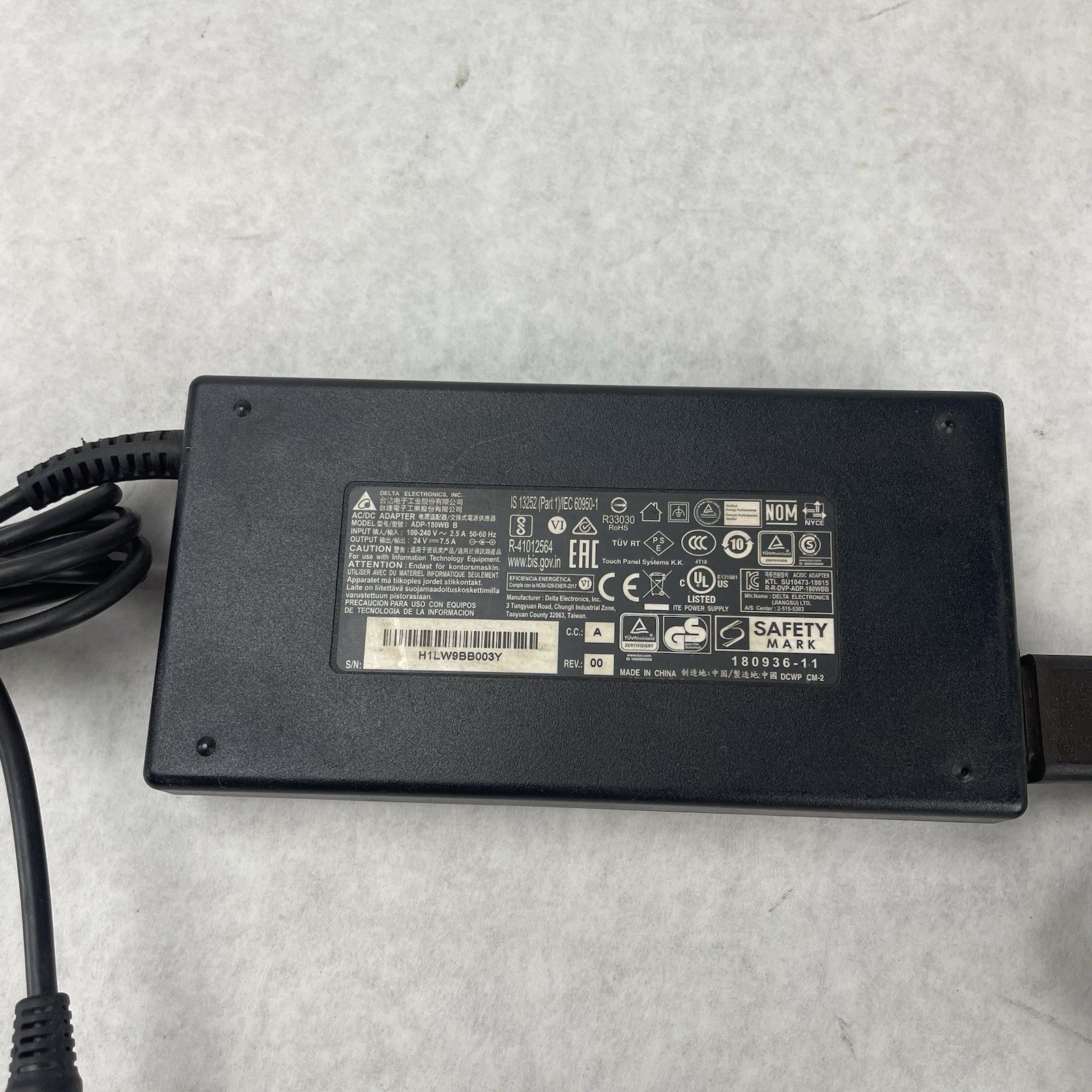 Delta 180W ADP-180WB B For ELO 24V 7.5A 180W Tip 6.5mm pin series AIO Monitor5
