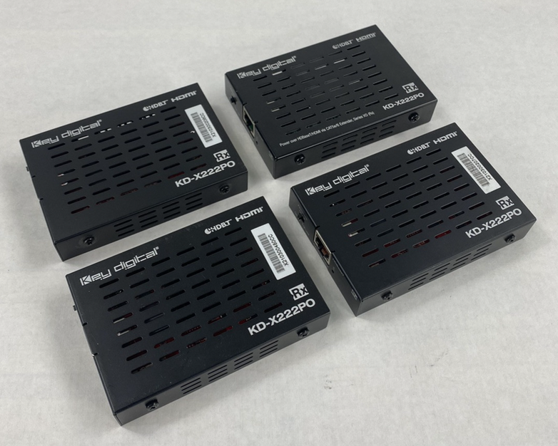 Key Digital KD-X222PO Rx Video Extender Power Tested Lot of 4