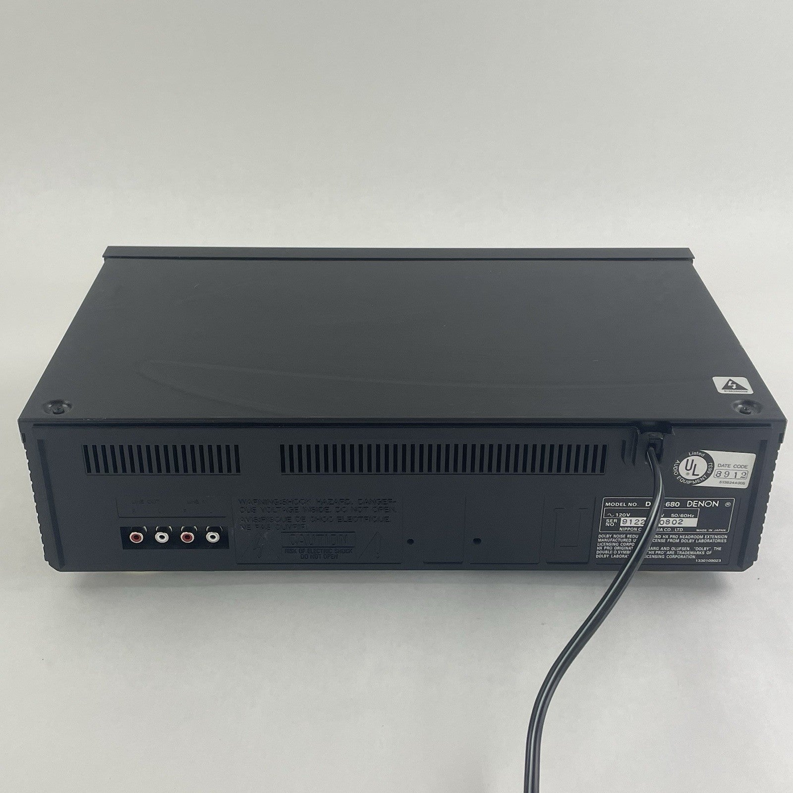 Denon Vintage Precision Component Stereo Cassette Deck Model No:  DRR-6806