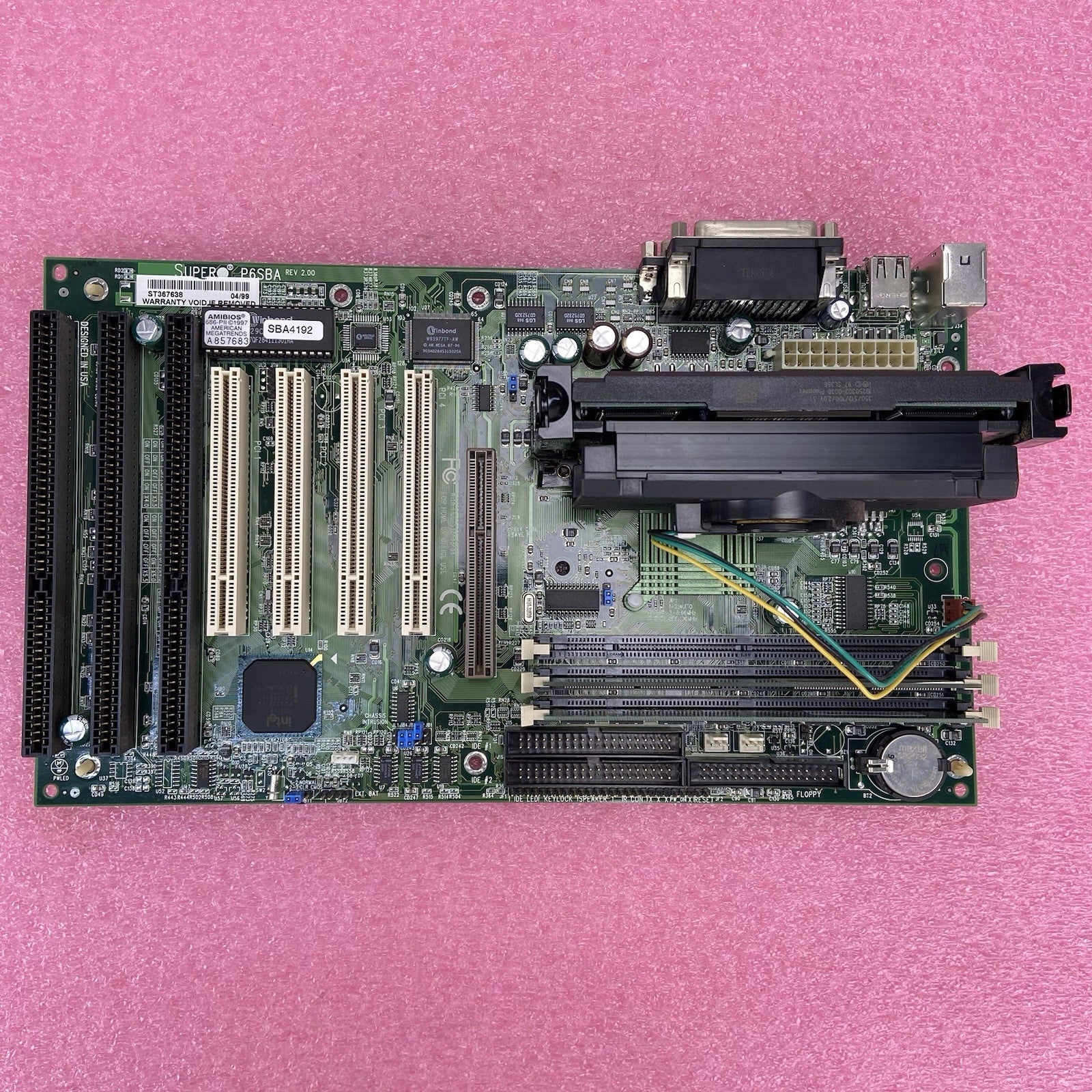 SuperMicro P6SBA V2 Motherboard Intel Pentium II 350MHz 96MB5