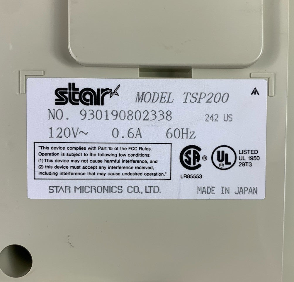 Star TSP200 Thermal Receipt Printer