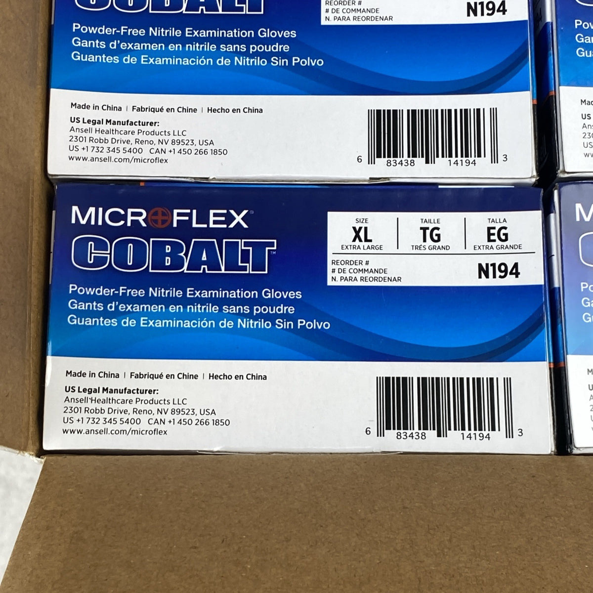 Ansell Cobalt N194 Powder Free Nitrile Examination Gloves Extra Large 1000 Count4