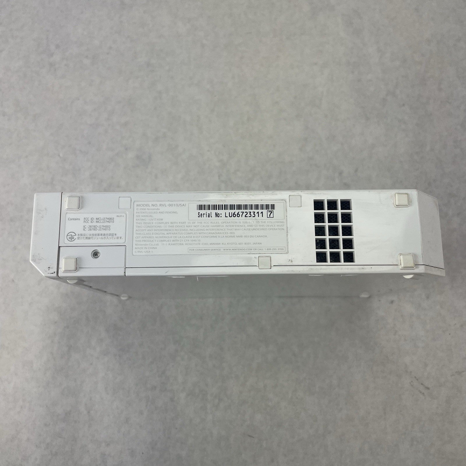 Nintendo Wii RVL-001 White Tested & Reset Console Only No Cords10
