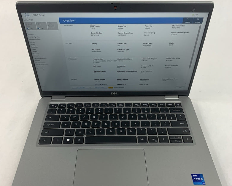 Dell Latitude 5420 14" Laptop  i7-1165G7 2.8 GHz 8 GB RAM No OS/SSD/AC