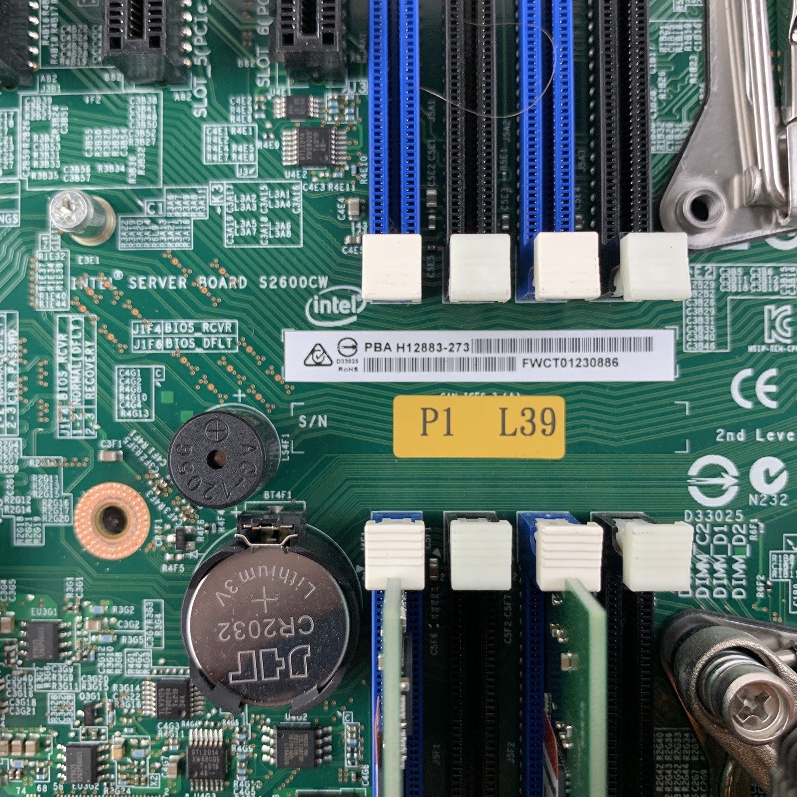 Intel S2600CW Motherboard H12883-273 1x Xeon E5-1620V4 3.5 GHz 32 GB Ram Tested