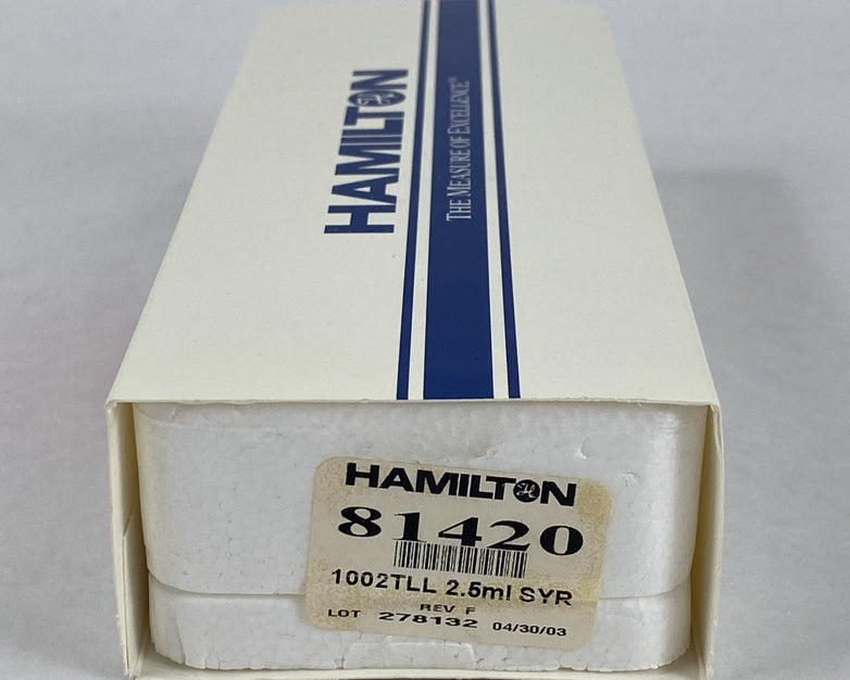 Hamilton 81420 1002TLL 2.5ml Luer Lock TLL Gastight Instrument Syringe