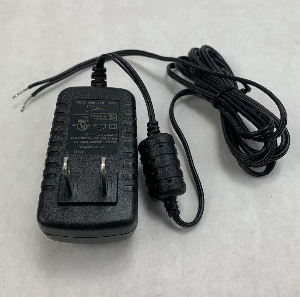 Unbranded KSAC0900100W1US 9V 1A AC Adapter - No Tip (Lot of 6)