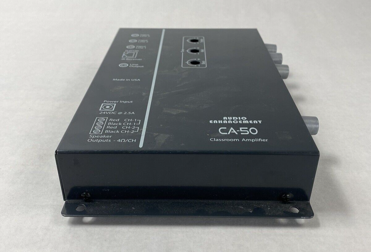 Audio Enhancement CA-50 Classroom Amplifier System No AC Adapter Power Tested