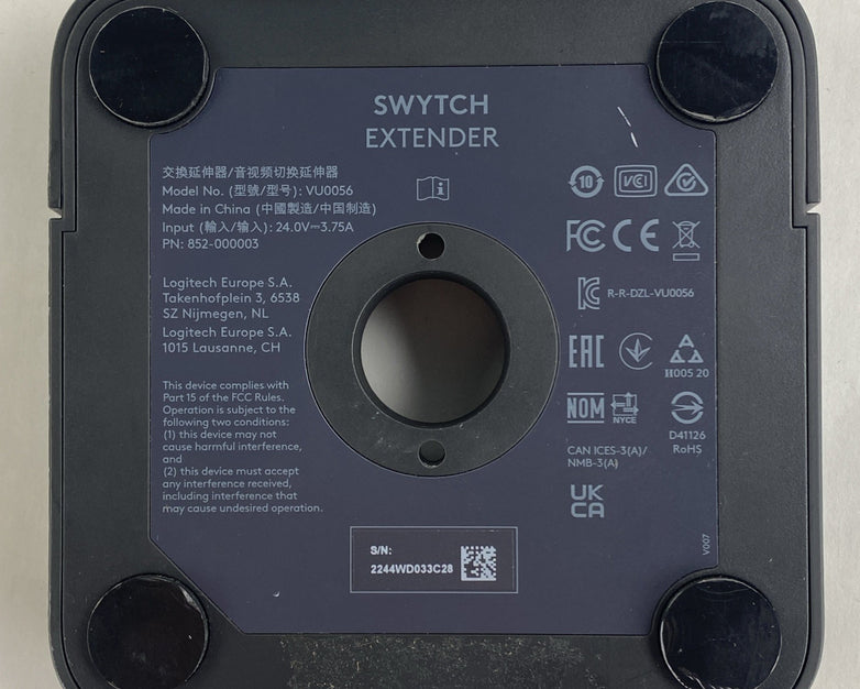 Logitech VU0056 Swytch Extender No Power Cord Not Tested
