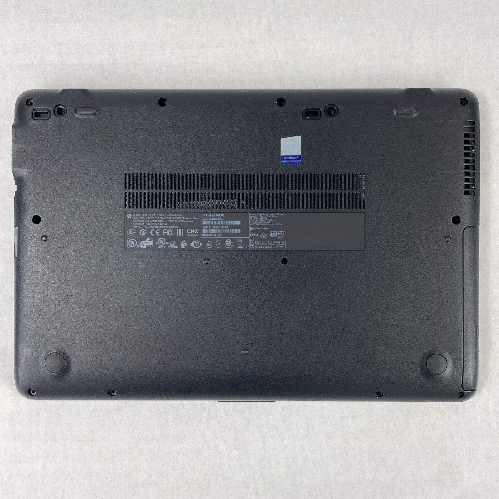 HP ProBook 650 G3 Intel Core i5-7200U 2.50GHz 8GB RAM 15.6" No HDD No OS
