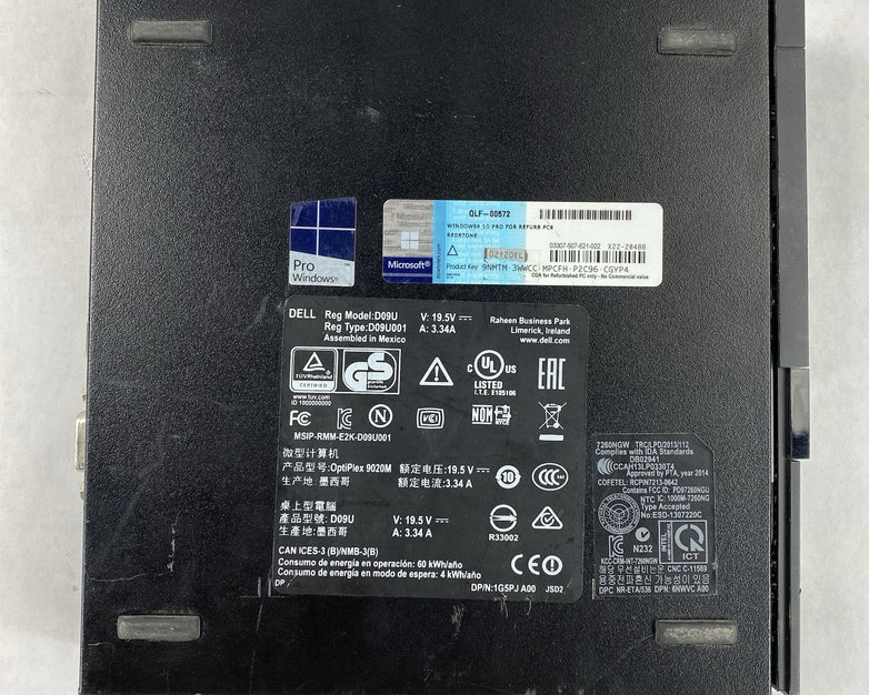 Dell OptiPlex 9020M Micro Intel Core i5-4590T 2GHz 8GB RAM No HDD OS AC READ