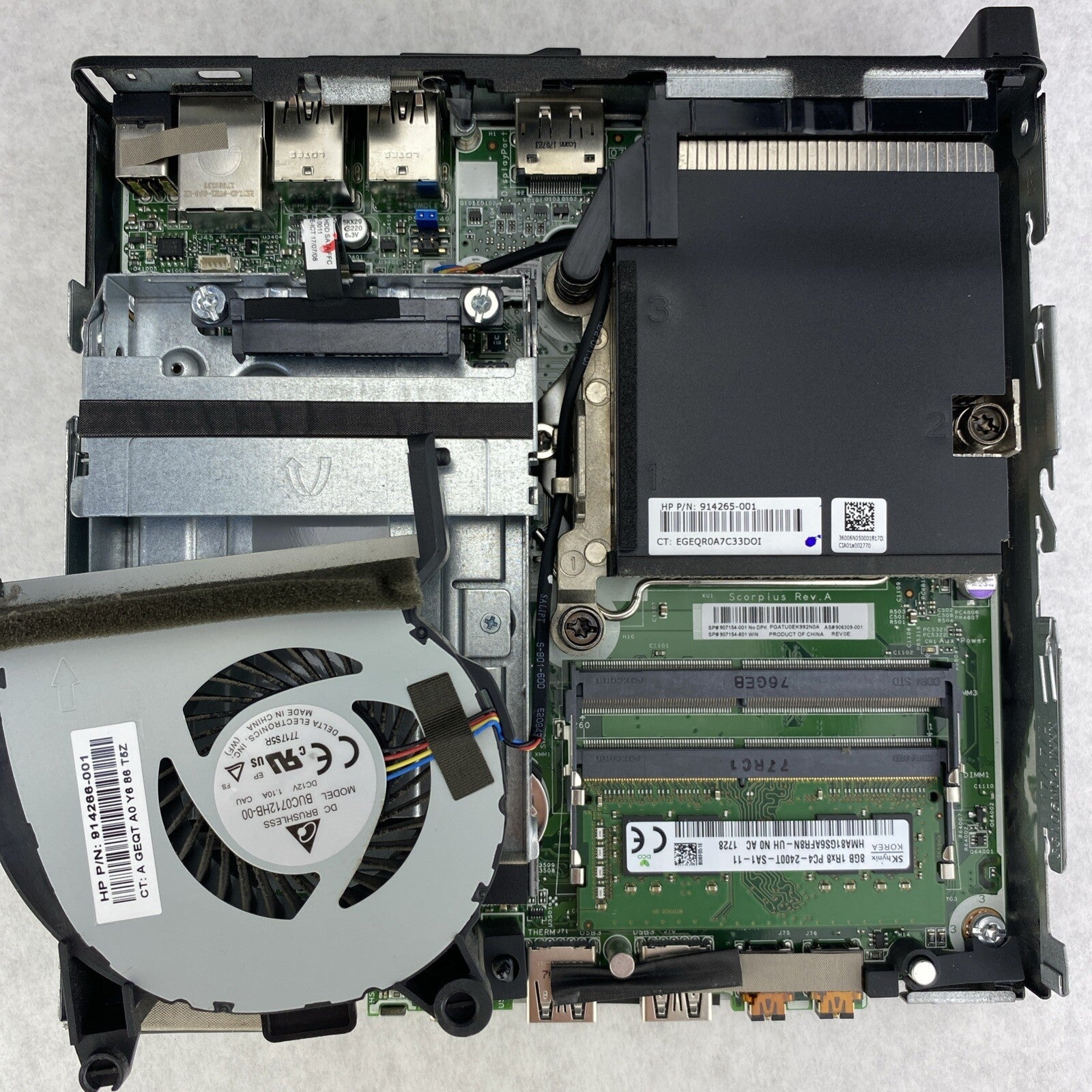 HP EliteDesk 800 G3 Mini Quad Core i5-6500T 2.50GHz 1X8GB RAM WiFi No AC HDD OS