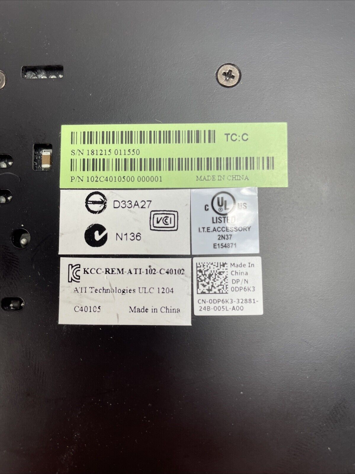 H157 AMD Radeon Graphics Card KCC-REM-ATI-102-C40102