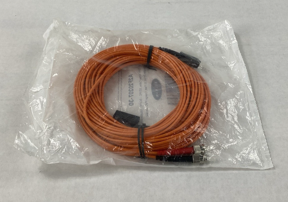 Belkin A2F20207-30 Fiber Optic Jumper Cable 30ft ST to SC Duplex Zipcord Orange