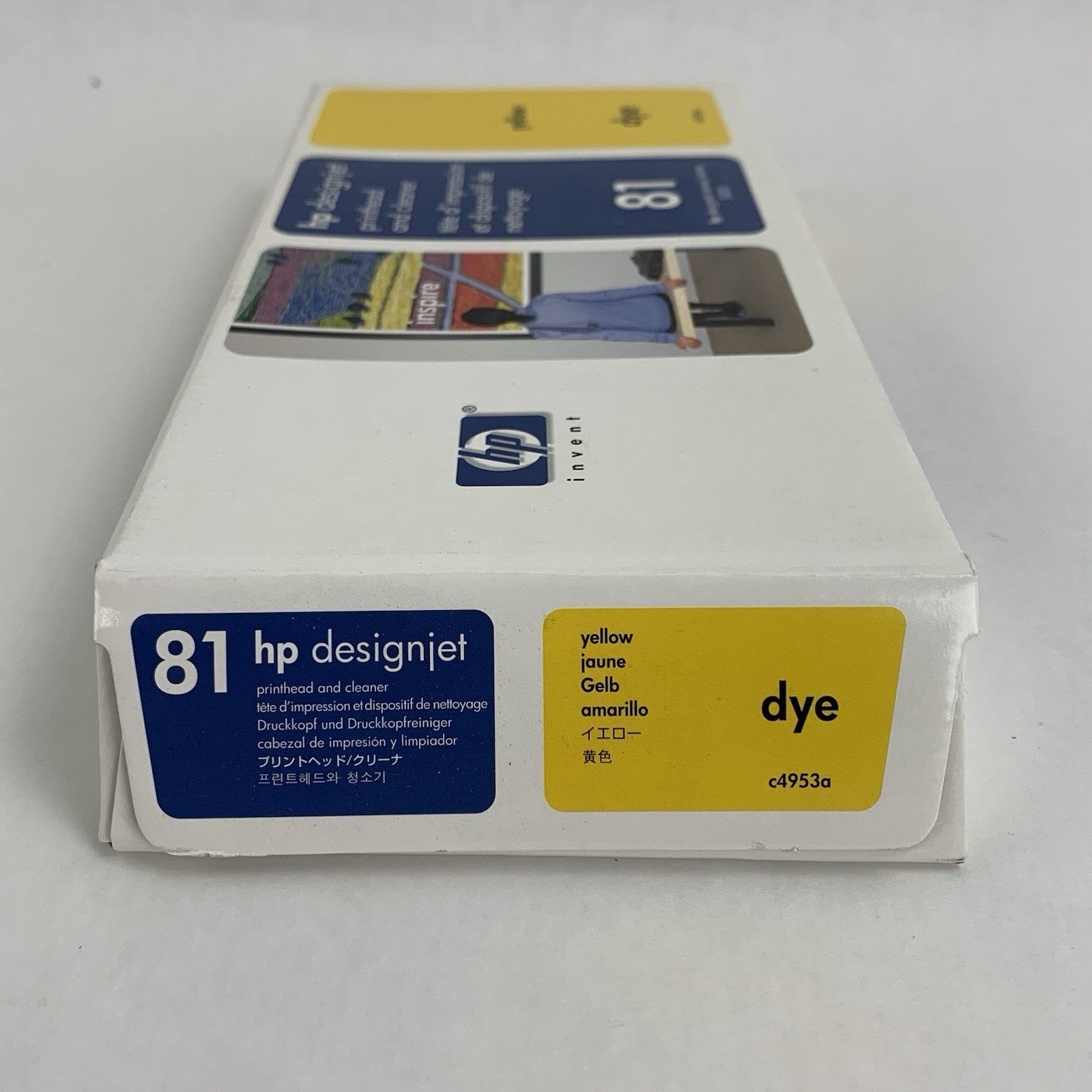 HP C4953A 81 DesignJet Printhead & Cleaner Yellow New OEM Sealed 20083