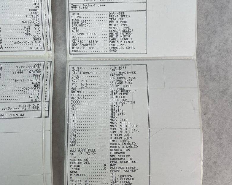 Zebra GK420T Thermal Label Printer Desktop USB Barcode Printer Tested