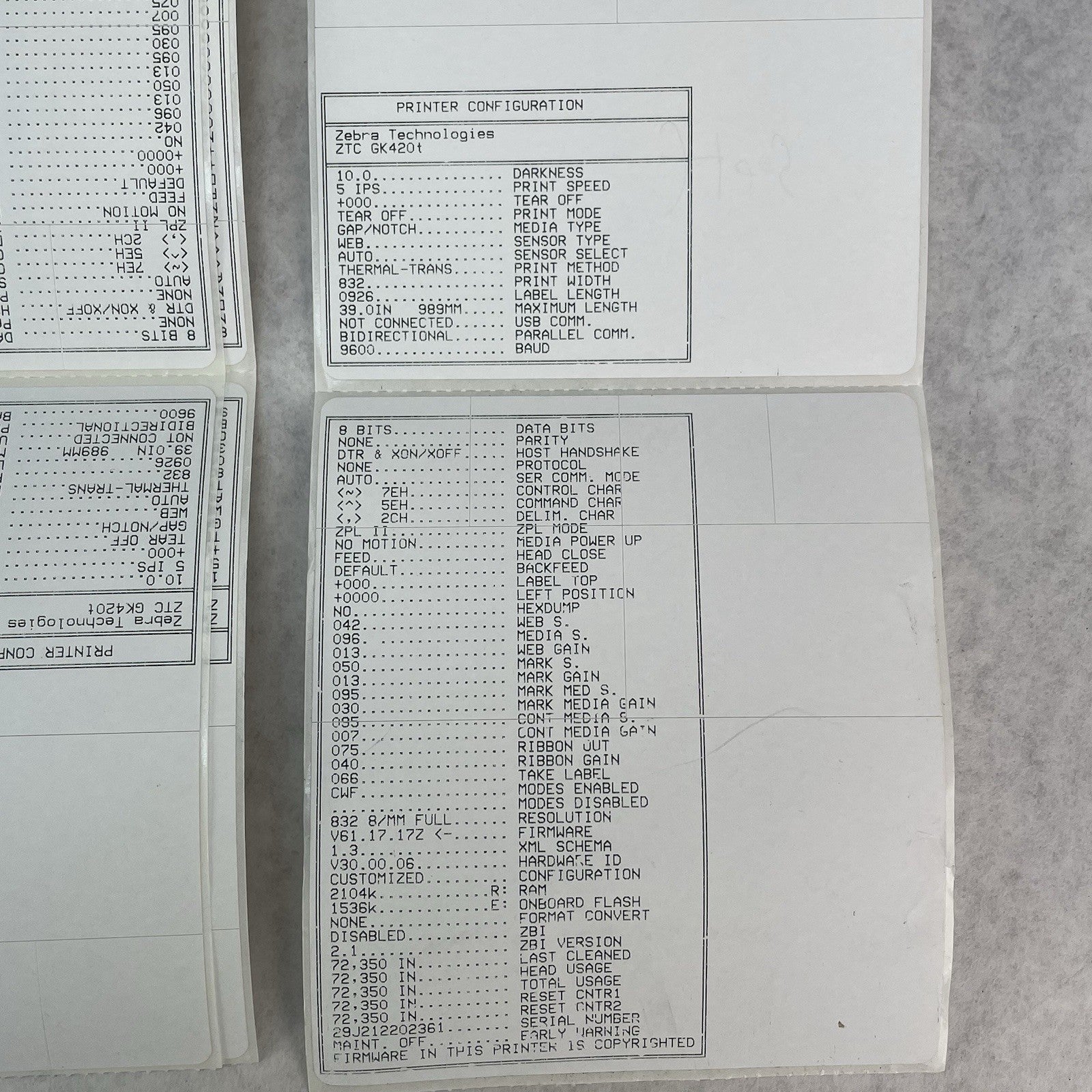 Zebra GK420T Thermal Label Printer Desktop USB Barcode Printer Tested10