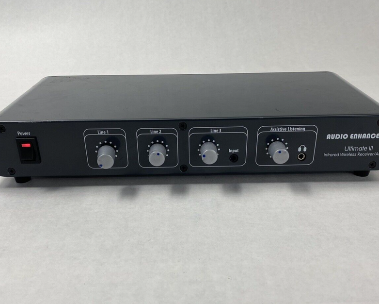 Audio Enhancement Ultimate III Infrared Wireless Receiver/Amplifier Power Tested