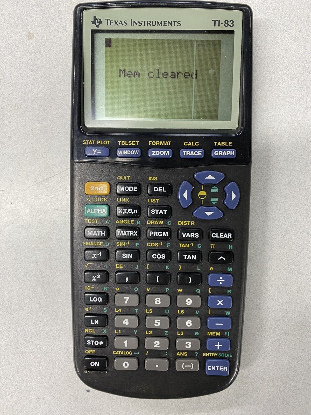 Texas Instruments TI-83 Graphing Calculator Tested MISSING COVER