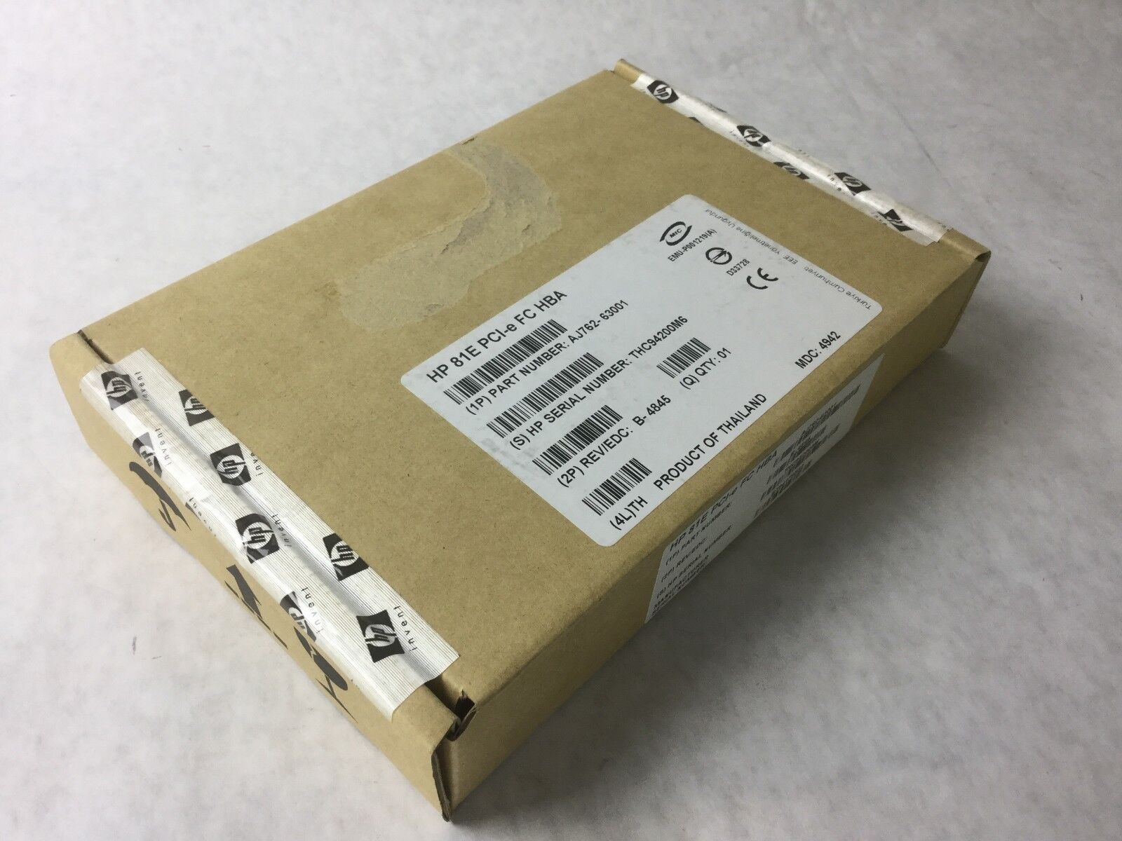 HP 81E PCI-e FC HBA, AJ762-63001, New in Box, Unopened,