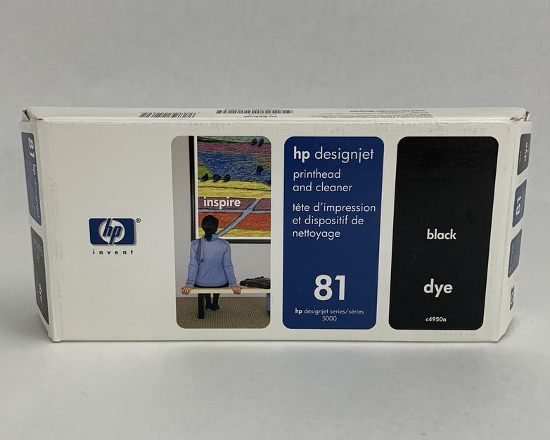 HP C4950A 81 Black Printhead Cleaner Designjet 5000 5500 New  OEM Box Sealed 08