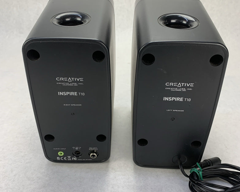 Creative Inspire T10 Compact 2.0 Desktop Stereo Computer Speaker Set 51MF1601AA0