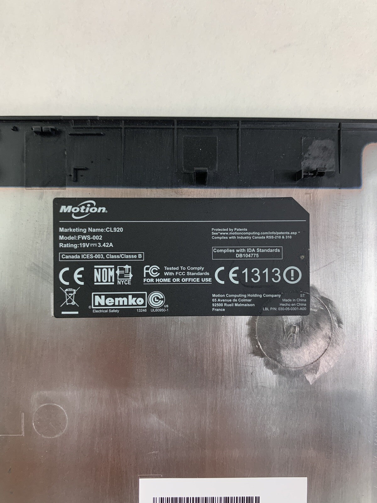Motion CL920 Tablet PC Pentium N3540 4 GB Ram With Stylus - No HDD/OS/Battery13