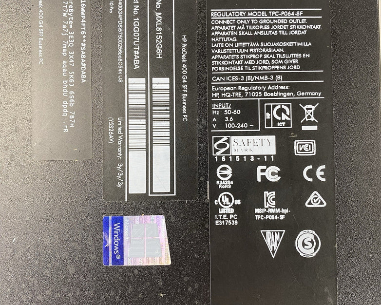 HP ProDesk 400 G4 SFF Intel Core i5-7500 3.4GHz 8GB RAM No HDD No OS